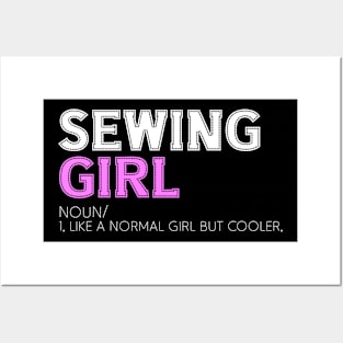 sewing girl Posters and Art